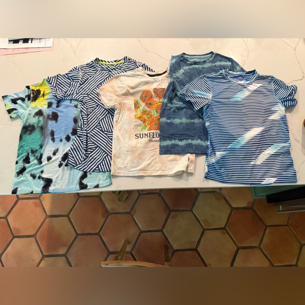 Assorted Graphic and Striped T-Shirts and pants